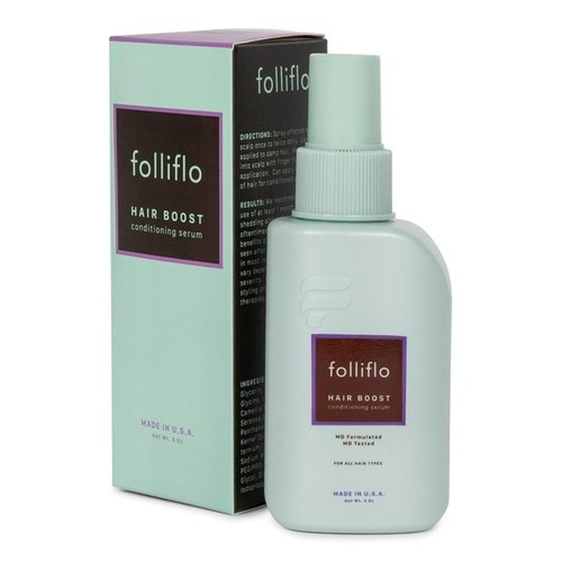 Folliflo Hair Boost Leave-In Conditioner Spray - Lightweight Serum for Thicker Hair | 90-Day Supply