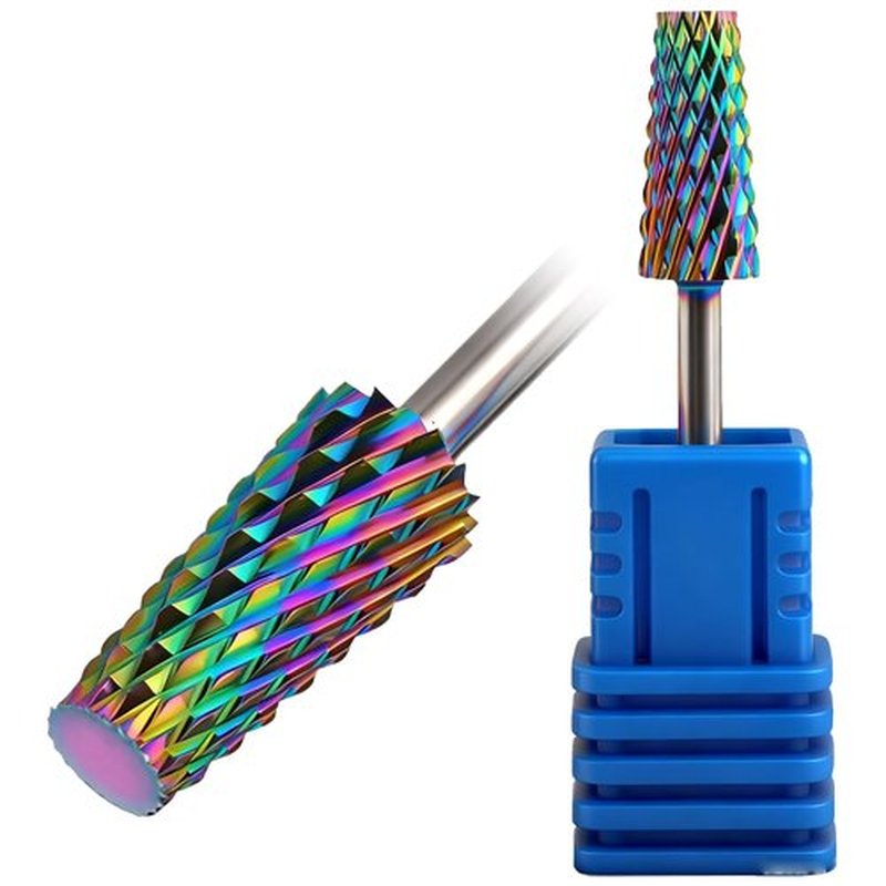 FANTEXY 3/32" Carbide Nail Drill Bit - 5 in 1 Cuticle Drill Bits for Nails, Safely Drills Bits for Remove Acrylic Hard Gels,Nail Drills Tip for Manicure Pedicure Gel Polishing (Medium - M)