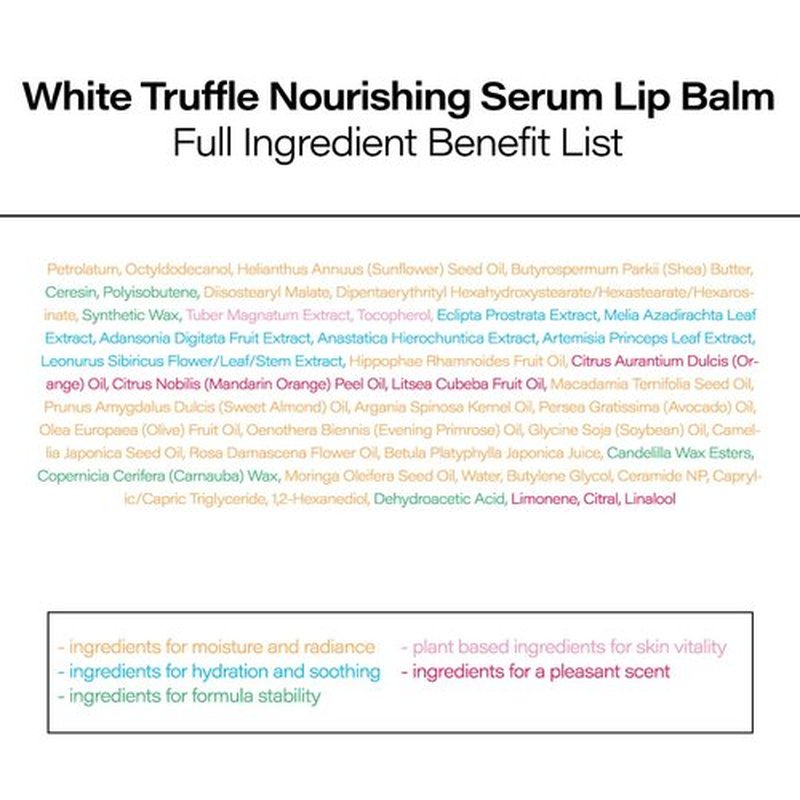 d'alba Piedmont Italian White Truffle Nourishing Serum Lip Balm, Vegan Skincare, Hydrating Lip Care with White Truffles for All Skin Types, Glowy Finish, Safe for Sensitive Skin