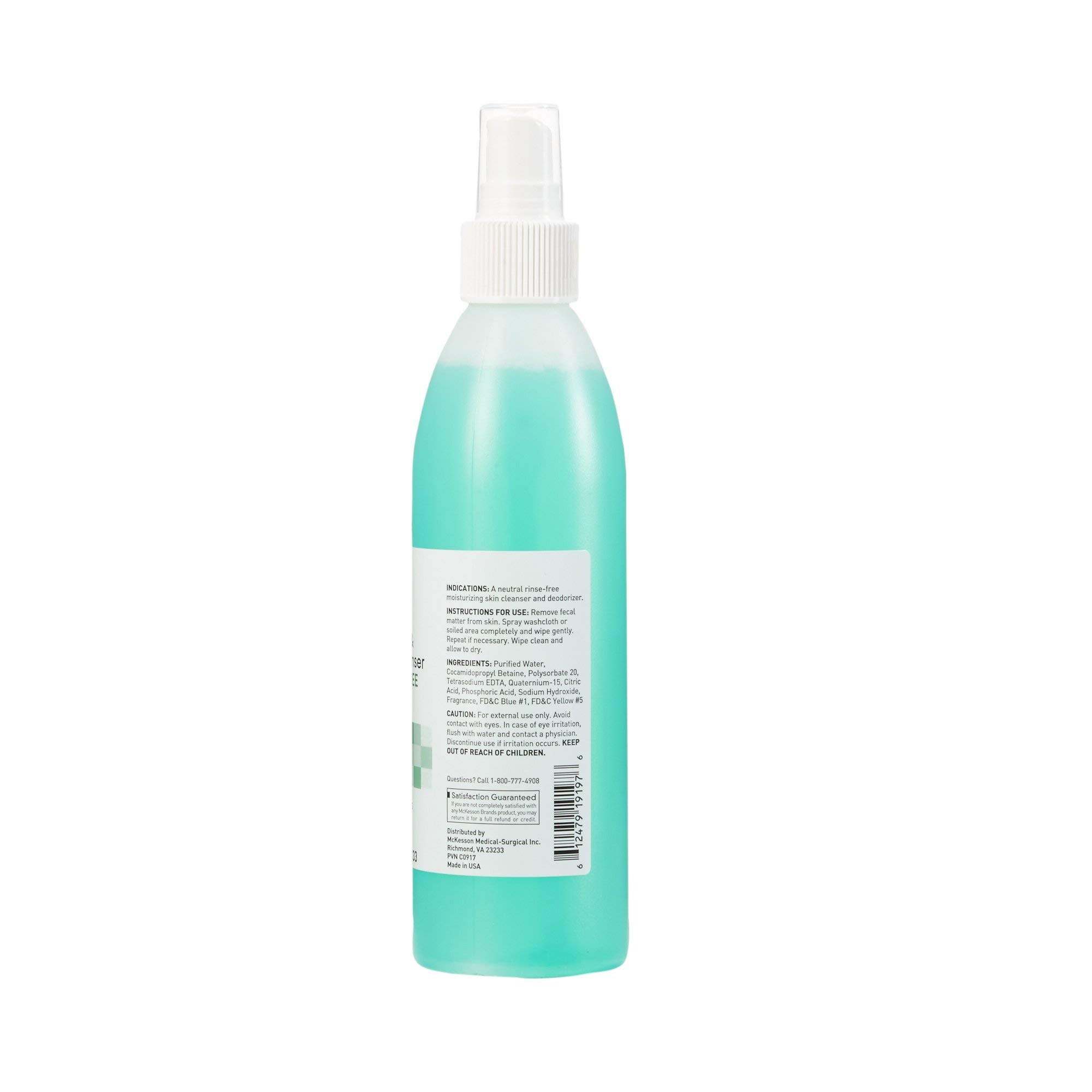 McKesson Perineal Skin Cleanser, 8 oz [Pack of 1] Rinse-Free Body Wash for Incontinence or Ostomy Care, Herbal Scent
