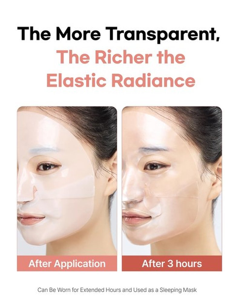 ClearDea Mucin Collagen Peptide Hydrogel Mask (Plant Mucin & 7-Collagen Complex) – Hydrating & Firming Facial Sheet, 5 Pack – Korean Skincare Glow Essentials