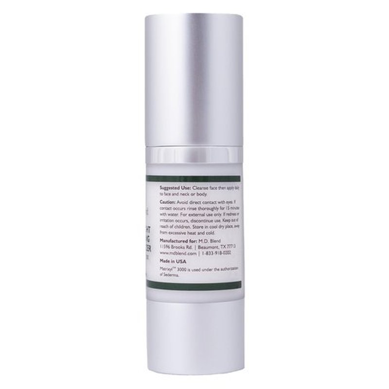 M.D. Blend Day & Night Anti-Aging Face Moisturizer Cream, Matrixyl 3000, Nourishing & Hydrating for Women's & Men's Face Moisturizer Night Cream Smooths Lines & Stretch Marks, 30 ml Airless Pump, 1 Oz