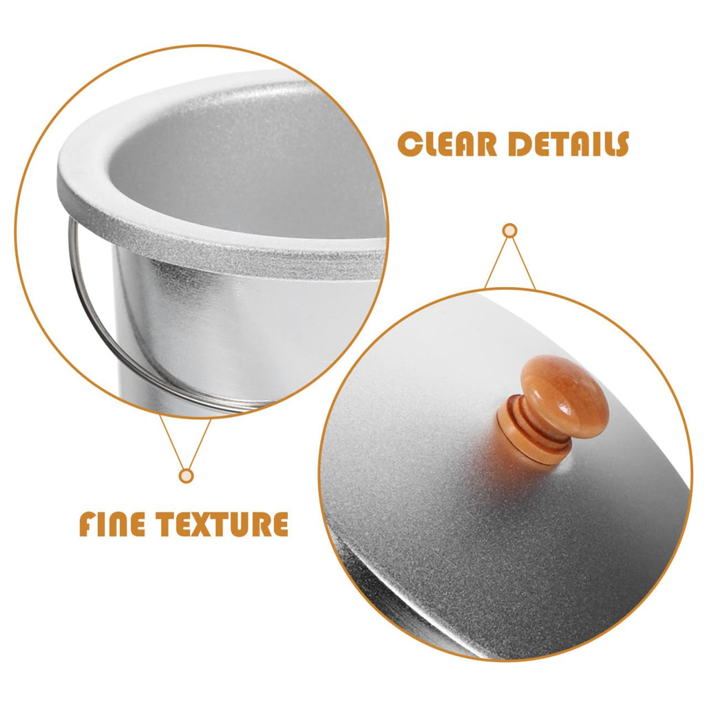 ABOOFAN Wax Warmer Inner Pot with Lid 5.23 Inch Non-Stick Wax Melting Container High Temperature Resistant Heat Melting Accessory for Heater Easy Clean Waxing Bowl Container