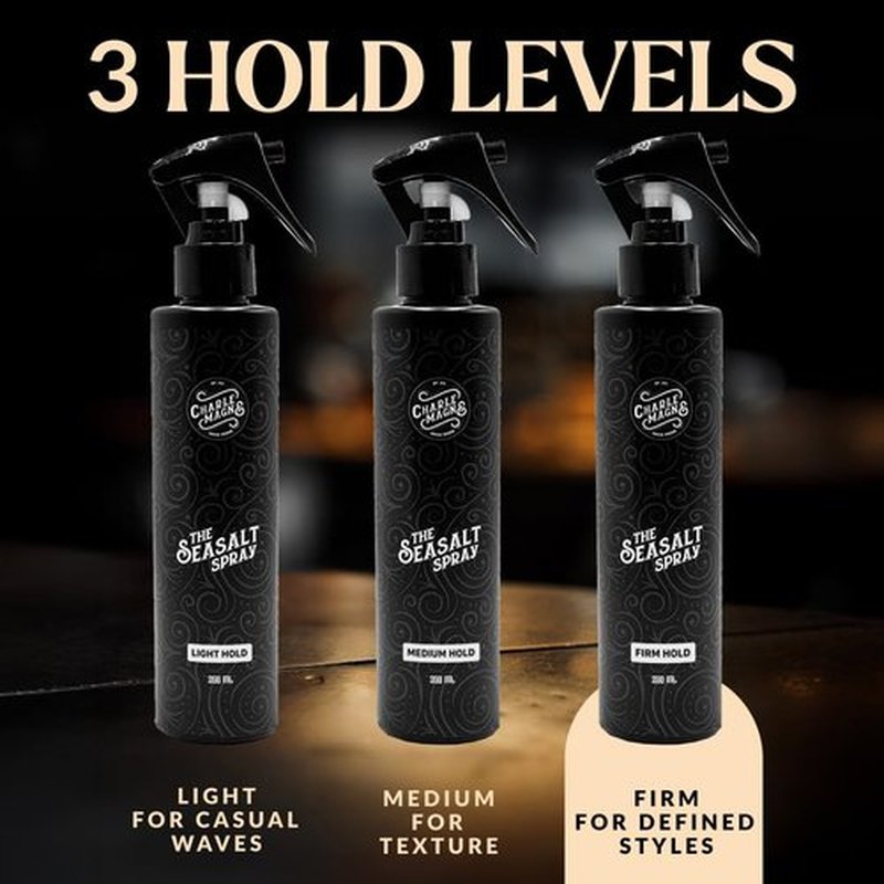 Charlemagne Sea Salt Spray for Men - Firm Hold & Matte Finish - 6.76 fl oz | Mediterranean Breeze Texture & Volume