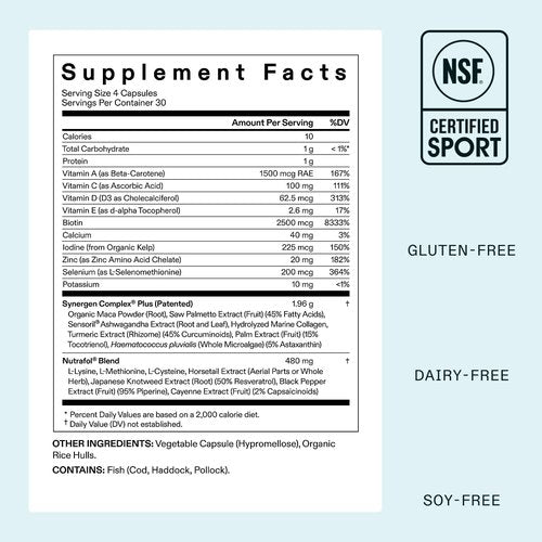 Nutrafol Women's Balance Hair Growth Supplements, Ages 45 and Up, Clinically Proven for Visibly Thicker Hair and Scalp Coverage in 3-6 Months, Dermatologist Recommended - 1 Month Supply Refill Pouch