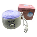 CnC Professional Depilatory Wax Warmer, White and Purple, Electric Hair Removal Heater with Adjustable Temperature Control, 360° Heating Coil, Break Resistant Lid