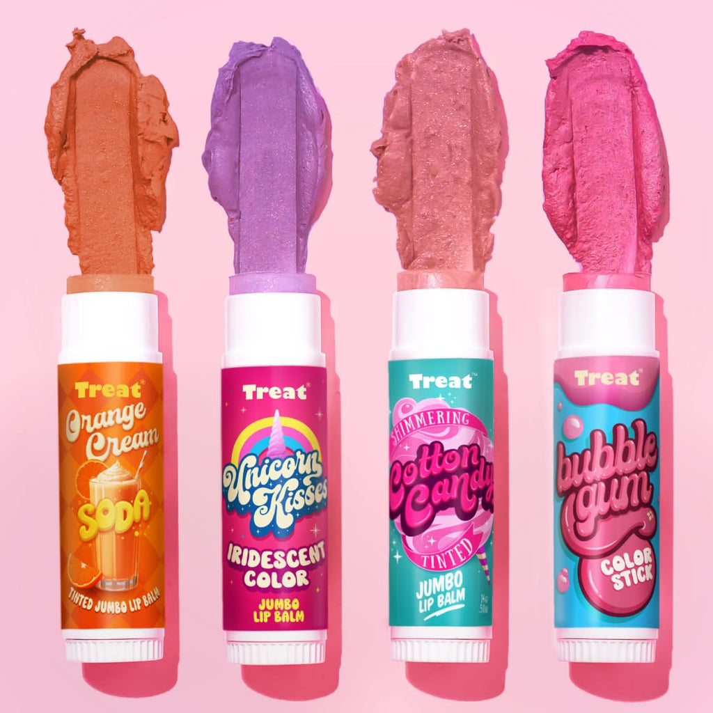 TREAT© JUMBO TINTED LIP BALM (SHIMMERING CREAM SODA WITH AN ORANGE TWIST)