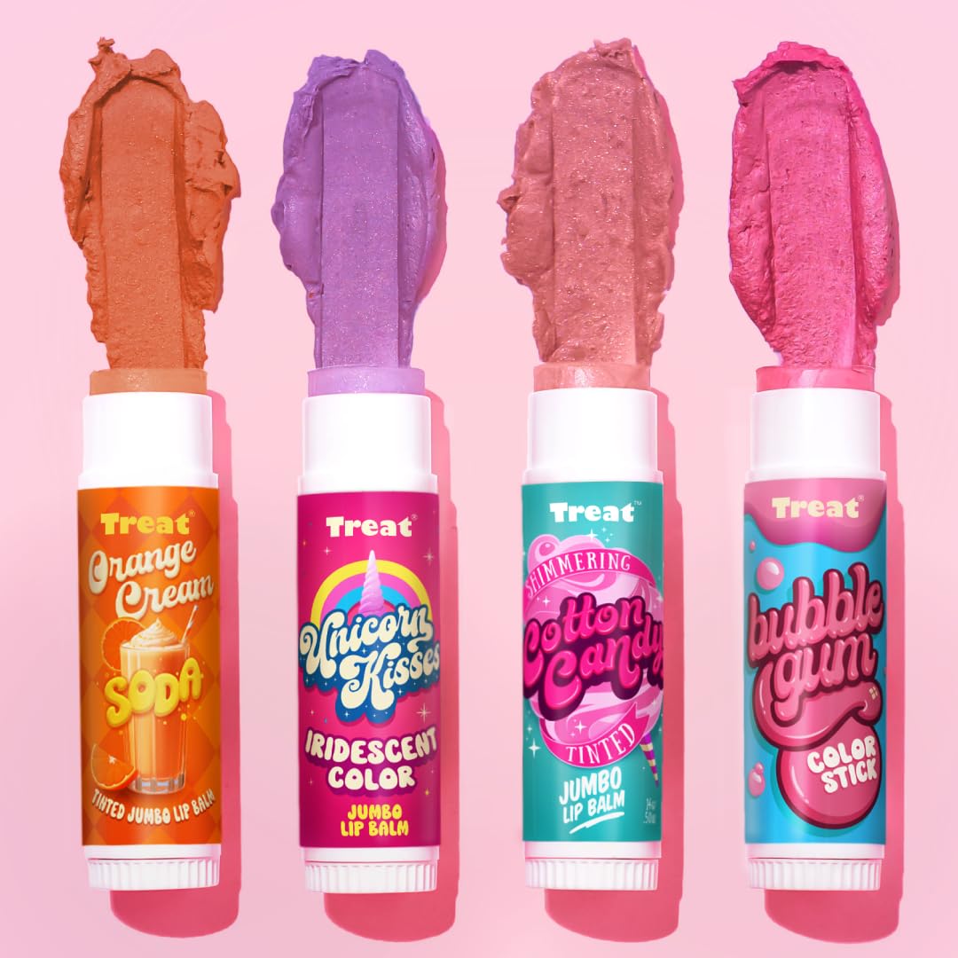 TREAT© JUMBO TINTED LIP BALM (SHIMMERING CREAM SODA WITH AN ORANGE TWIST)