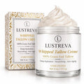 Lustreva Beef Tallow for Skin – 100% Grass-Fed Whipped Tallow Cream Moisturizer for Face & Body – Deep Hydration for Dry, Sensitive & Eczema-Prone Skin – Unscented Natural Tallow Balm – 4 oz