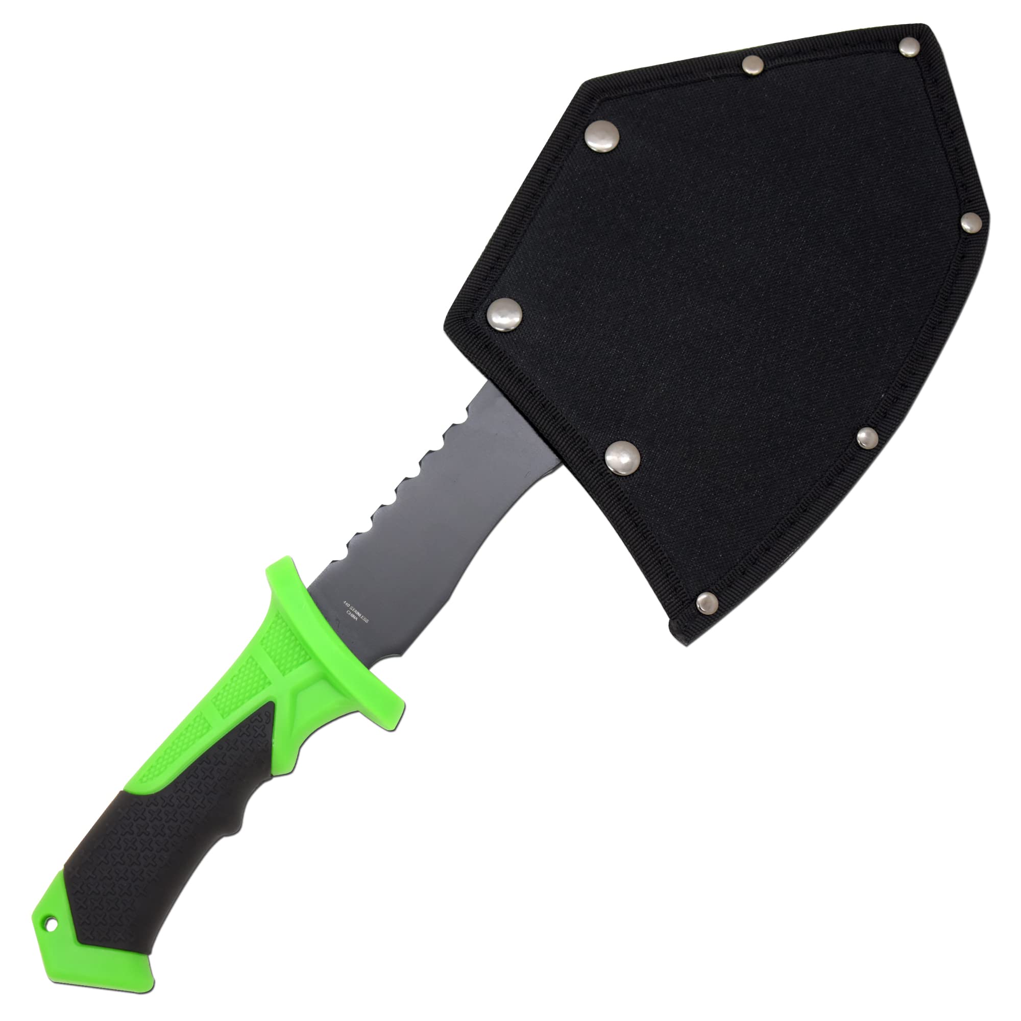 Snake Eye Tactical Compact Tomahawk Full Tang | Camping Axe | Outdoors | Gaming (Black & Green)