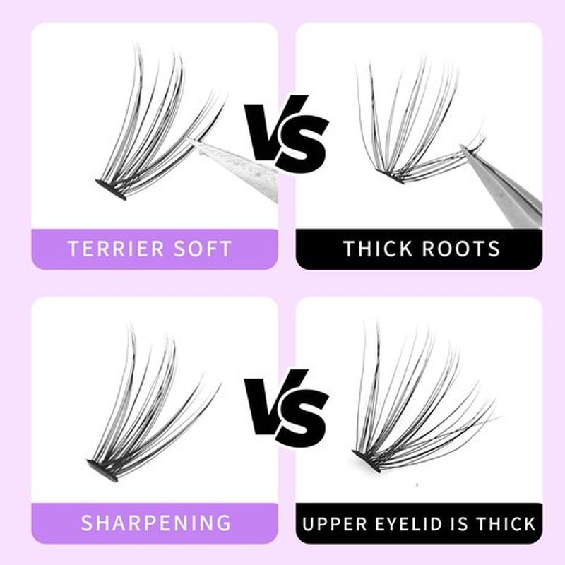 Bodermincer 1 Box Big Capacity 240 bundles 8-10-12-14-16mm Mixed 20D/30D/40D/60D/80D/100D Eyelash Extensions Strip Eyelashes Individual Lashes Natural Style 8-22mm to Choose (20D-14mm)