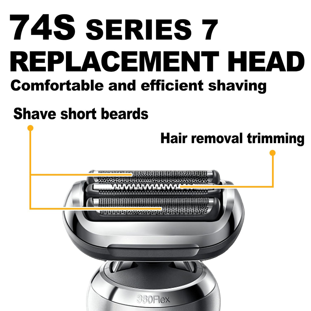 74S Series 7 Electric Replacement Shaver Head Accessories Series 7 Electric Shaver blade Compatible with Braun Series 7 7120s, 7125s, 7127cs, 7171cc, 7175cc, 7185cc and 7189cc