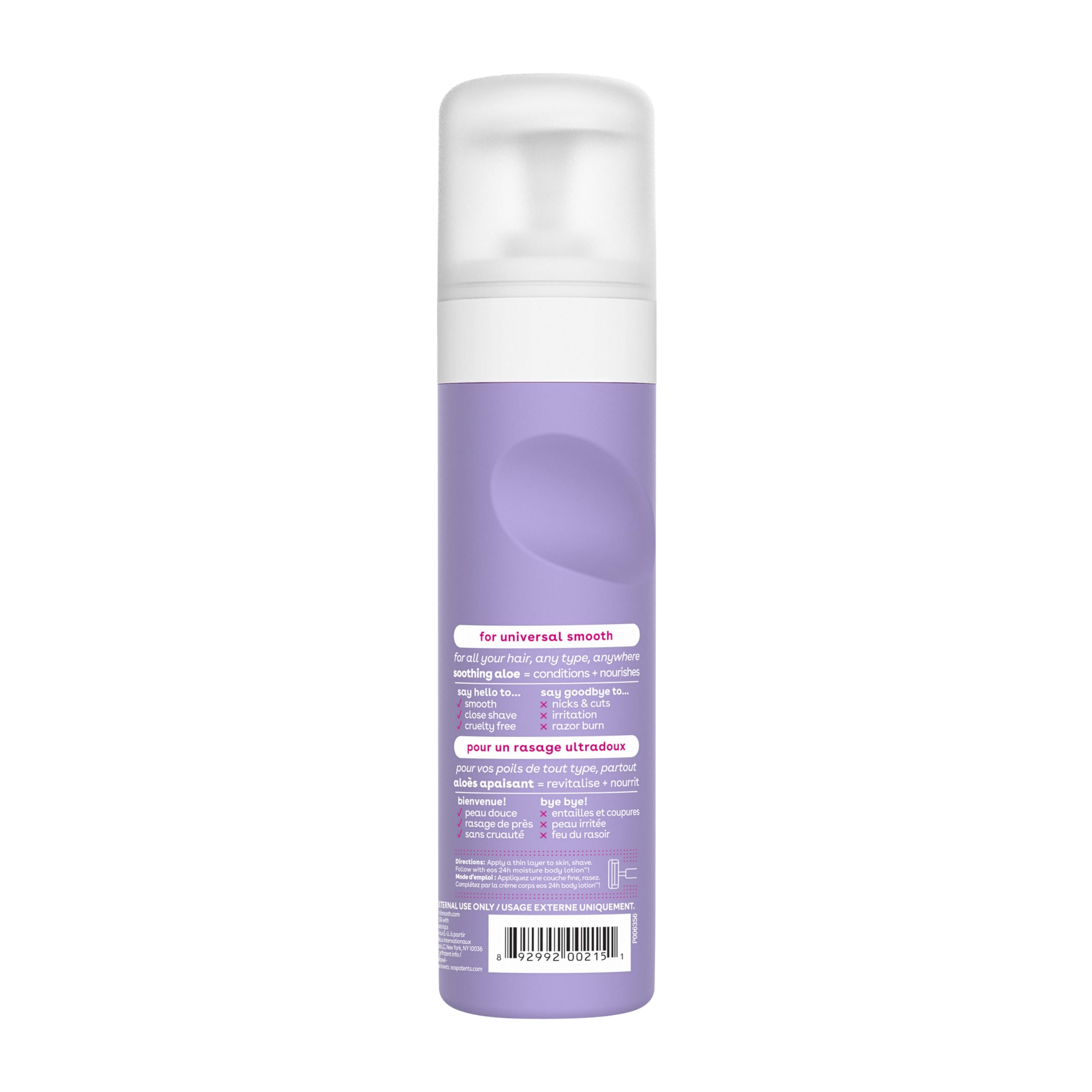 eos Shea Better Shave Cream- Lavender,Shea Butter,Aloe Vera,Moisturizing,Shaving Cream for Women,eos Shave-Cream,7 fl oz,(Pack of 4)