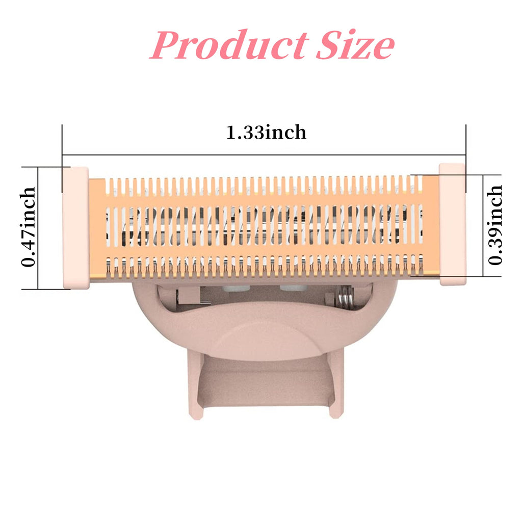 Razor Replacement Heads Compatible with Flawless Nu Razor,Body Replacement Heads for Finishing Touch Flawless Razor for Women,Hair Remover Replacement Head with Covers,Rose Gold Pack of 2.