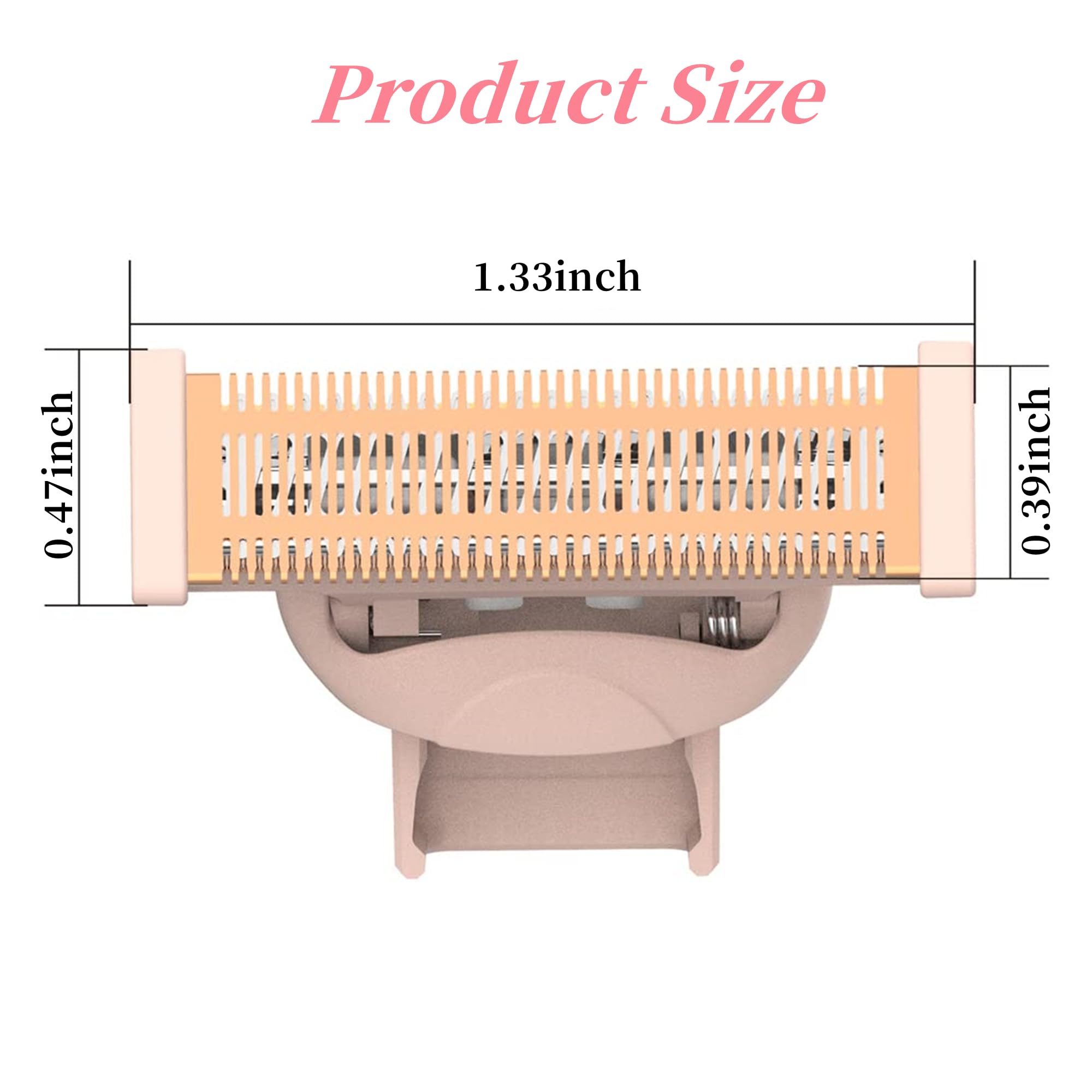 Razor Replacement Heads Compatible with Flawless Nu Razor,Body Replacement Heads for Finishing Touch Flawless Razor for Women,Hair Remover Replacement Head with Covers,Rose Gold Pack of 2.