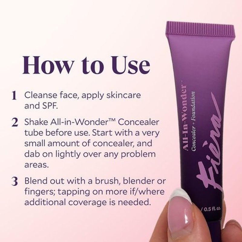 Fièra All-In-Wonder™ Concealer + Foundation - Full-Coverage, Hydrating Formula for Mature Skin - Beige, 0.5 FL. OZ. / 15 ML