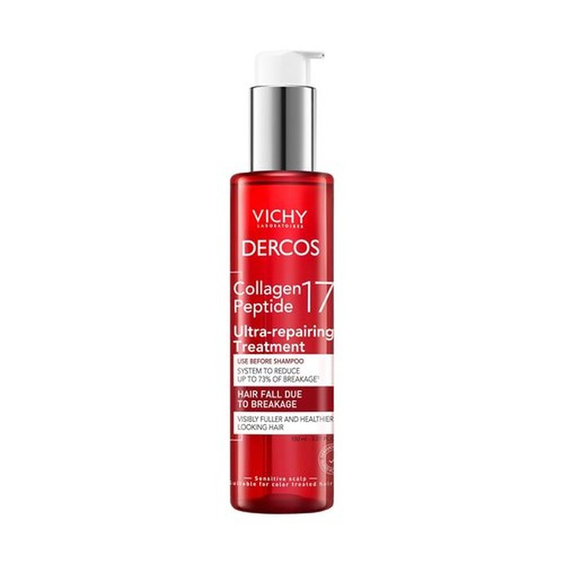 Dercos Collagen Peptide 17 Ultra-Repairing Hair Treatment - Anti-Hair Fall, Strengthens & Protects | 150ml