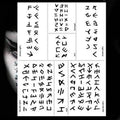 Greae The Mummy Halloween Scary Face Tattoo Temporary 3 Sheets Realistics Make Up For Costume Parties