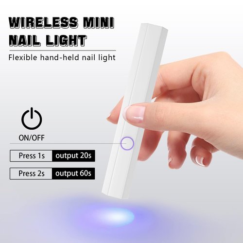 Memovan Handheld LED Nail Lamp for Gel Nails UV Light for Nails Handheld Small Nail Cure Light Mini UV LED Nail Lamp Portable USB Nail Dryer for Fast Curing at Salon Home Travel Manicure DIY Nail Art