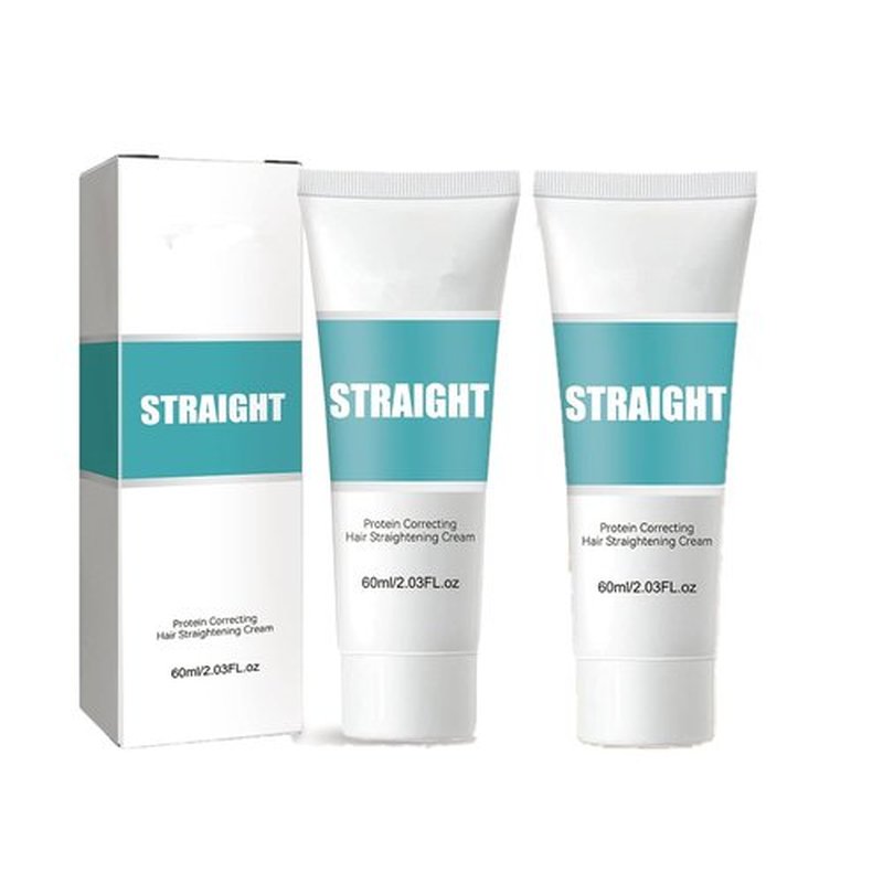 Maigoole Protein Hair Straightening Cream - Silk & Gloss Formula for Curly Hair | 2-Pack