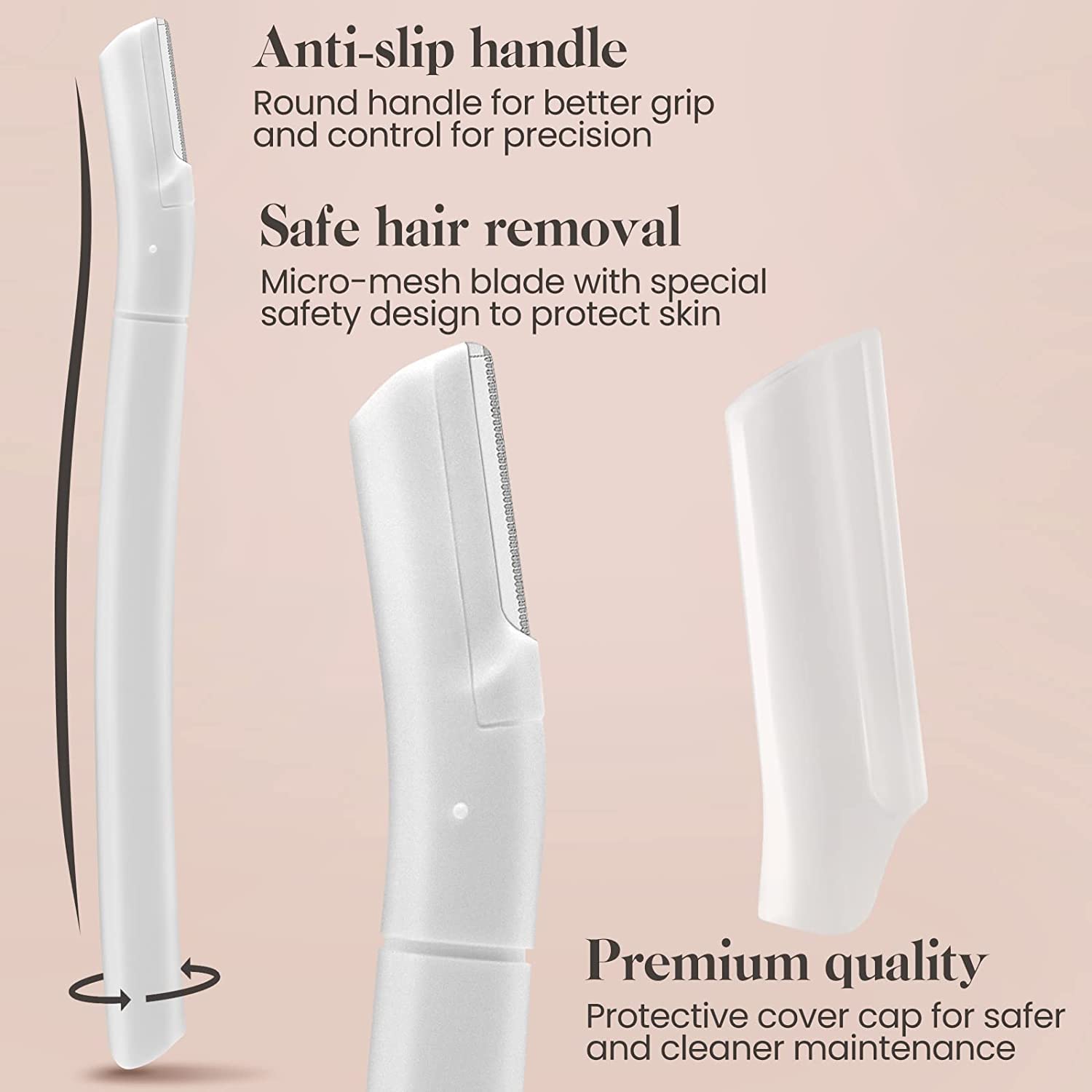 Sunuly Eyebrow Razor, Dermaplane Face Razors for Women Facial Hair, Eyebrow Shaver(8 Count), Peach Fuzz Removal, Dermaplaner to Exfoliate and Refresh the Skin