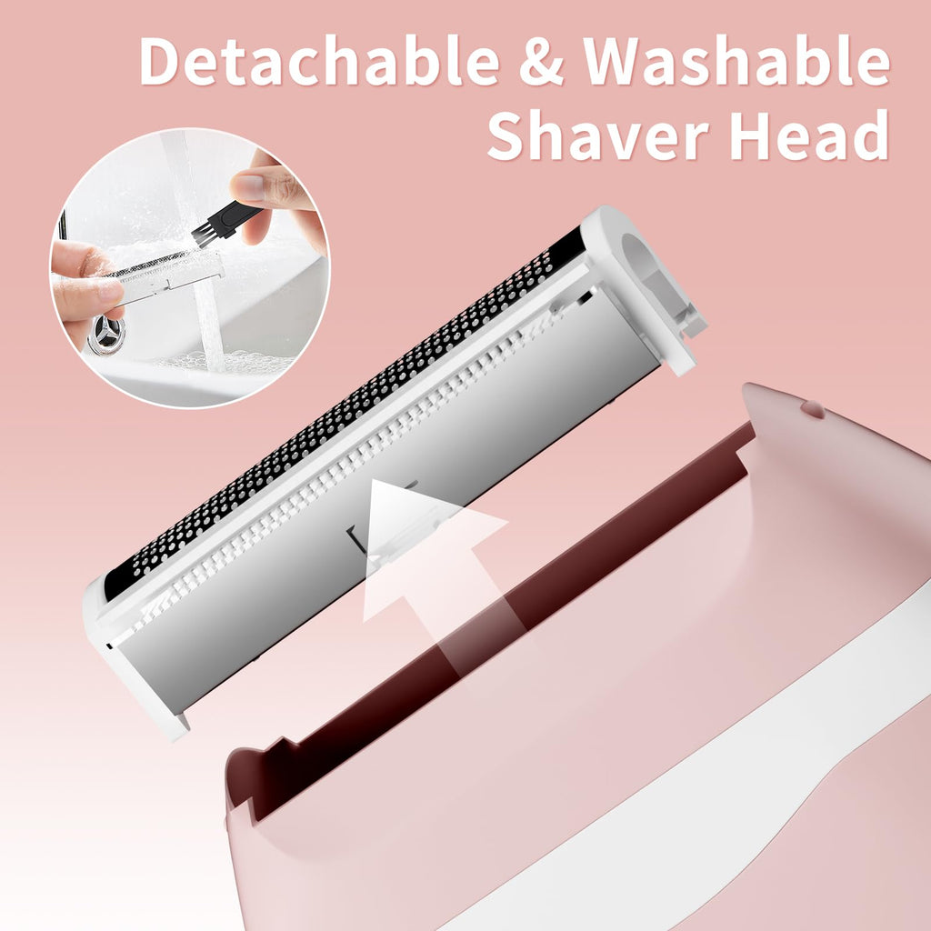 2026 Upgraded Electric Razors for Women - Cordless Portable Foil Shaver & Full Body Trimmer for Bikini Line, Underarms, Legs, Arms & Sensitive Skin - Mini Hair Remover for Home & Travel,Teens (Peach)