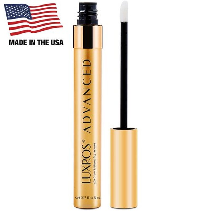 LUXROS Advanced Growth Serum for Full, Thick Eyebrows - USA-Made, Visible Results in 4-8 Weeks (5 ml)