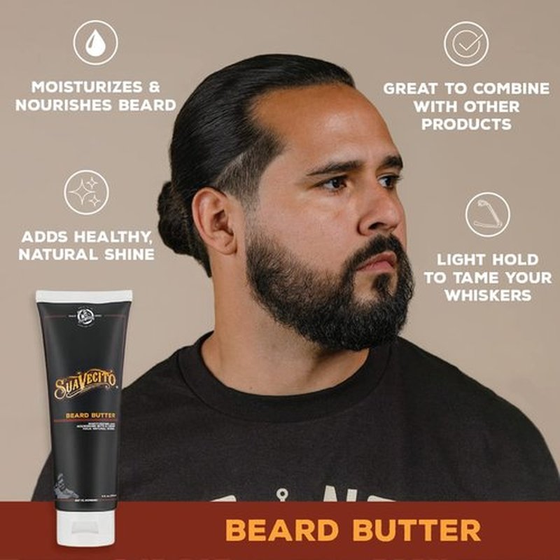 Suavecito Beard Butter 4 oz | Original Scent - Nourishes & Softens Beard, Adds Natural Shine