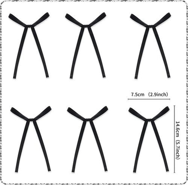 Skiennix 30 Pack Black Bow Cupcake Toppers - Elegant Ribbon Bows for Birthday & Baby Shower Decor