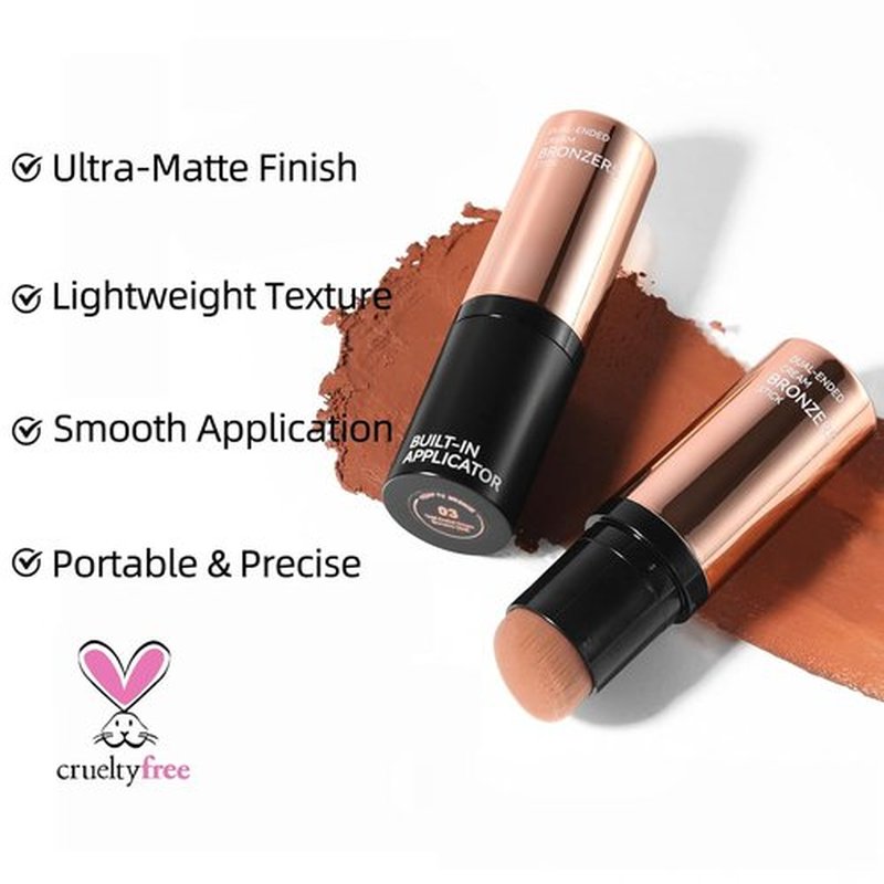 Erinde Cream Contour Bronzer Stick - Blendable Matte Finish | Waterproof Long-Lasting Makeup, 01 Warm Tone
