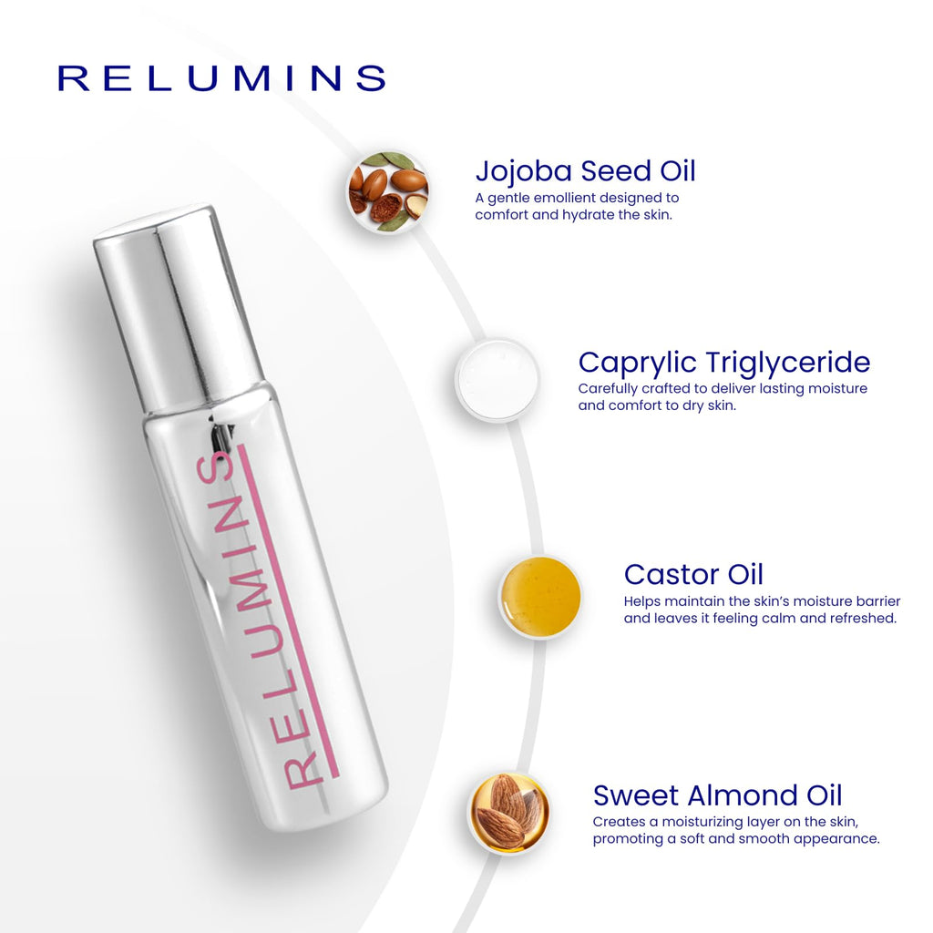 Relumins Nip and Lip Roll-On – Hydrating, Nourishing Formula with Carrot Seed Oil Extract – 10ml for Smooth, Soft, and Naturally Radiant Lips and Nips