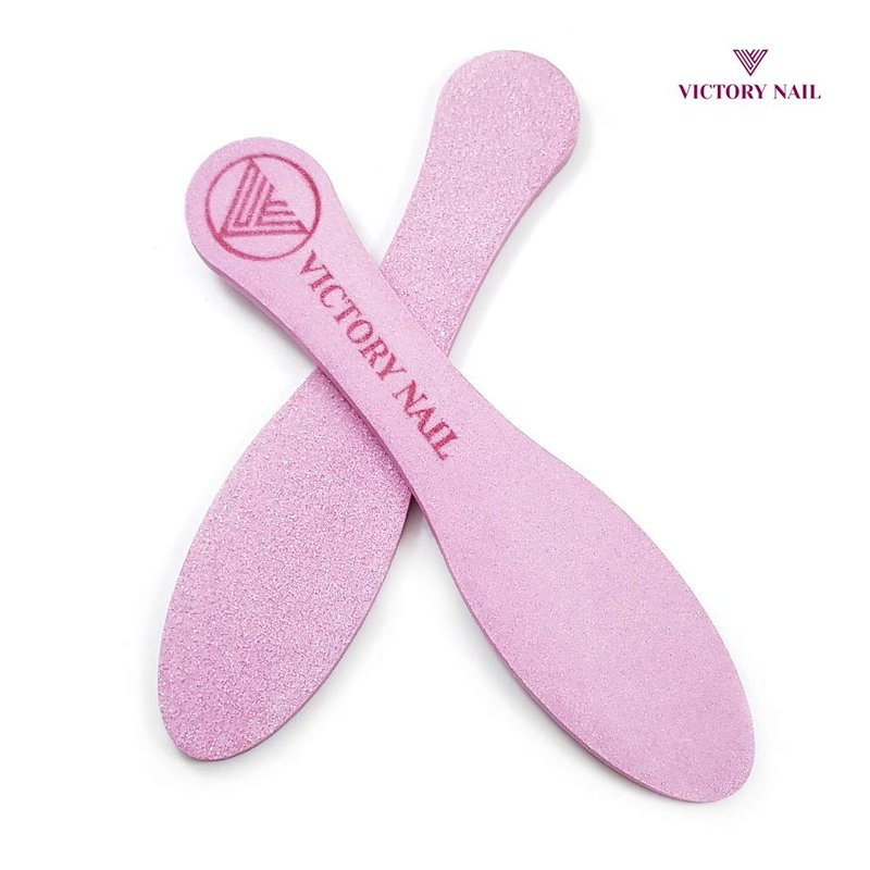 VICTORY NAIL 1PCS Medium and Rough Grit Ceramic Pink Foot File Double-Sided Callus Removal