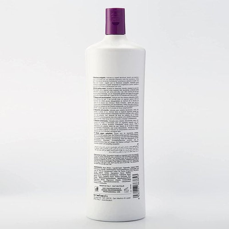 Fanola No Yellow Purple Hair Mask - Deep Conditioning for Blonde & Grey Hair - Intense Violet Pigment (33.8 Fl Oz)