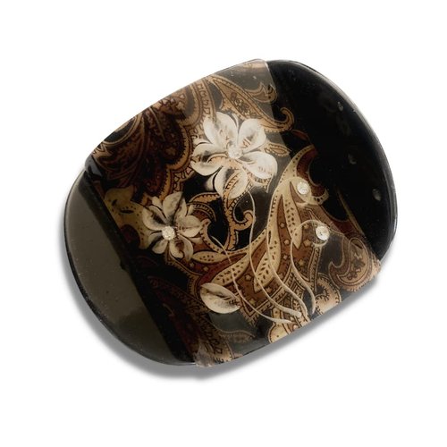Mia Super Clamp, Jaw Clamp, Hair Clip Barrette, Strong Hair Accessory for Thick Hair, Long Hair, Women, Updos, French Twists - Large Size Floral Print