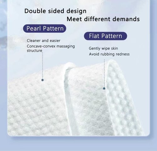 Ampmuze Disposable Face Towels, 80 Count, Biodegradable Dry Wipes for Sensitive Skin, Makeup Removal, Baby Care, Ultra Soft & Thick, 7.8”x7.8”