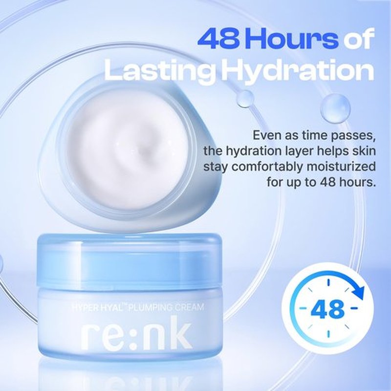 Re:nk Hyper Hyal Plumping Cream - Deep Hydrating Face Moisturizer with Hyaluronic Acid | 3.55 fl oz