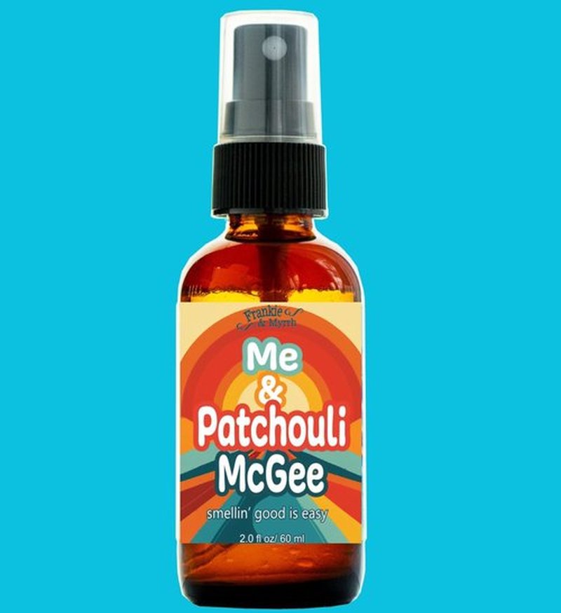 Frankie & Myrrh Aromatherapy Spray - Patchouli Orange Vanilla (2 Fl Oz) + Sticker Pack & Gift