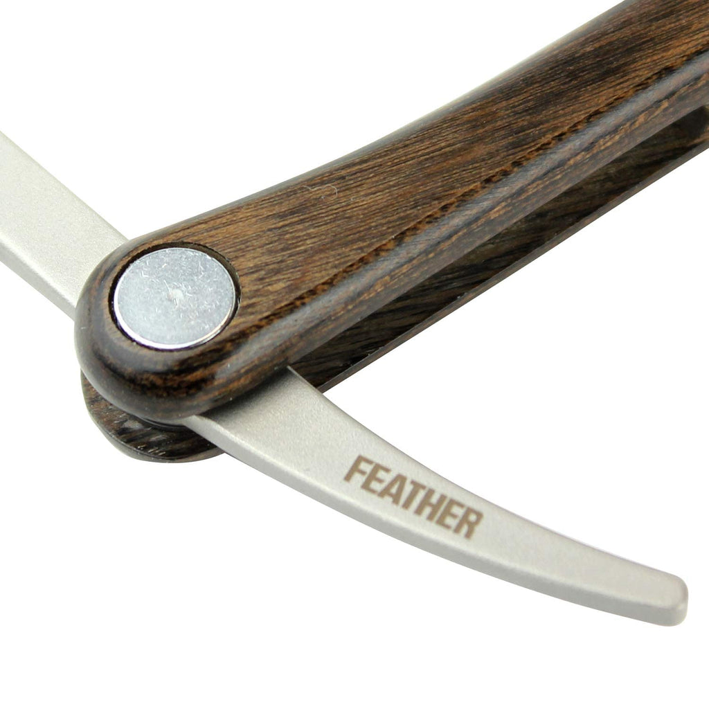 Feather Artist Club SS Wood Folding Straight Razor