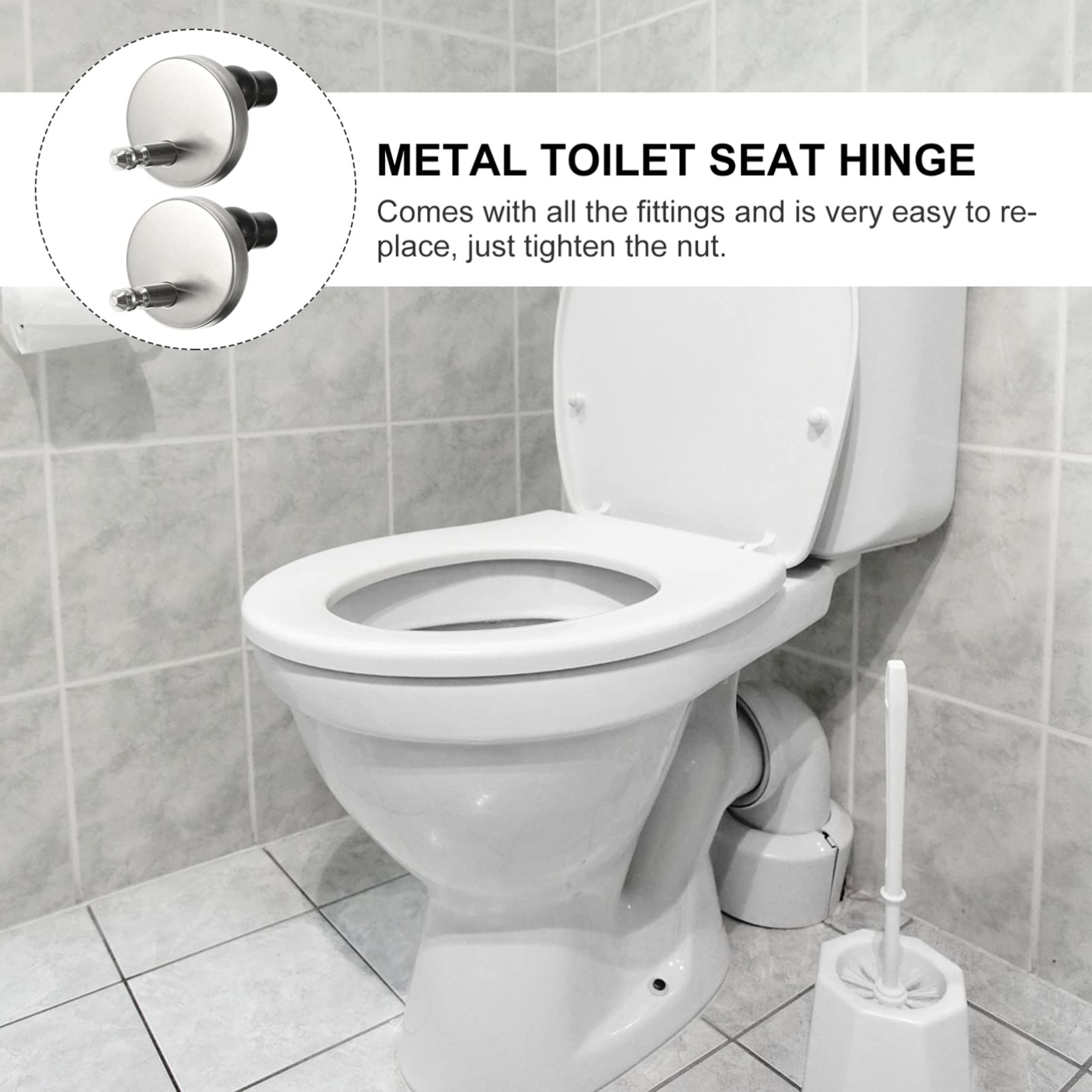 Toilet Seat Replacement Bidet Parts: 2pcs Seat Hinge Replacement Toilet Screws Cover Nuts Screws Mount Hardware - Hinge Fixings Nuts