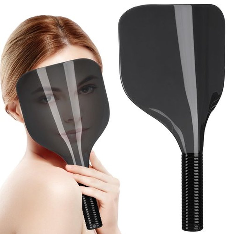 NOLITOY Hairspray Face Shield for Barber Salon: Plastic Hairdressing Shield with Handle Reusable Hairspray Protector for Makeup Trimming
