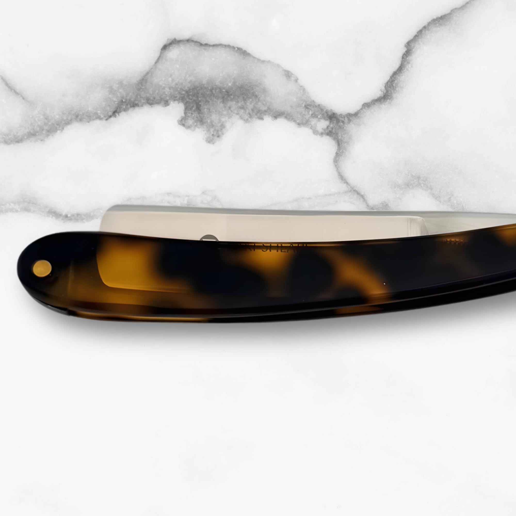 Shaving Straight Edge Razor from Saki Shears (Blonde Tortoise)