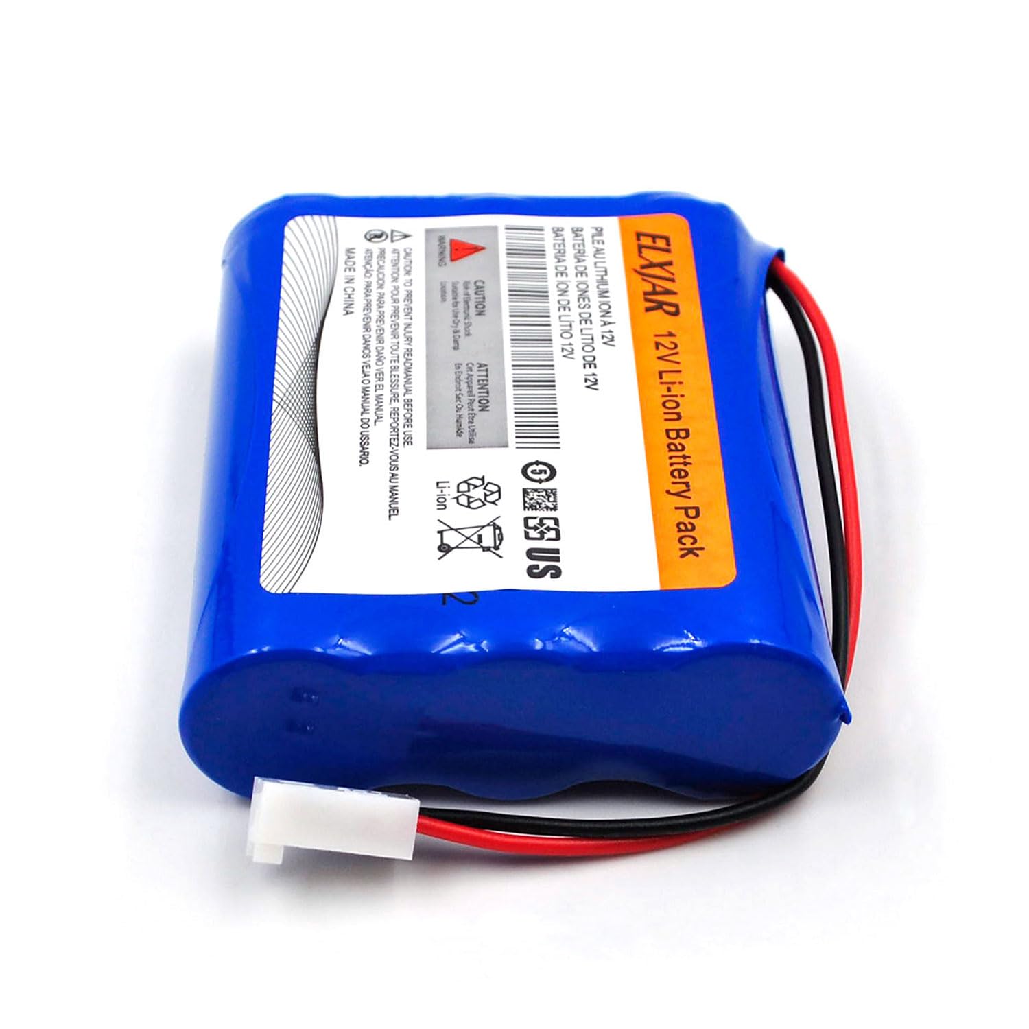 YUTSUJO (2-Pack) 11.1V 2600mAh Li-ion Battery Pack 18650 * 3 Cell with 2 Pin MTA-100 Connectors