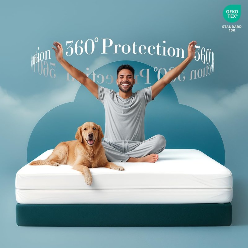 Utopia Bedding Zippered Mattress Encasement - 100% Waterproof & Bed Bug Proof Full Protector | Absorbent Six-Sided Cover