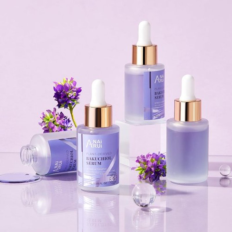 ANAI RUI Bakuchiol Face Serum for Face, Bakuchiol Retinol Alternative Serum,Smoothing Serum with Hyaluronic Acid & Peptide Sensitive Skin Serum, Anti Aging & Wrinkle Serum, 1Fl.Oz