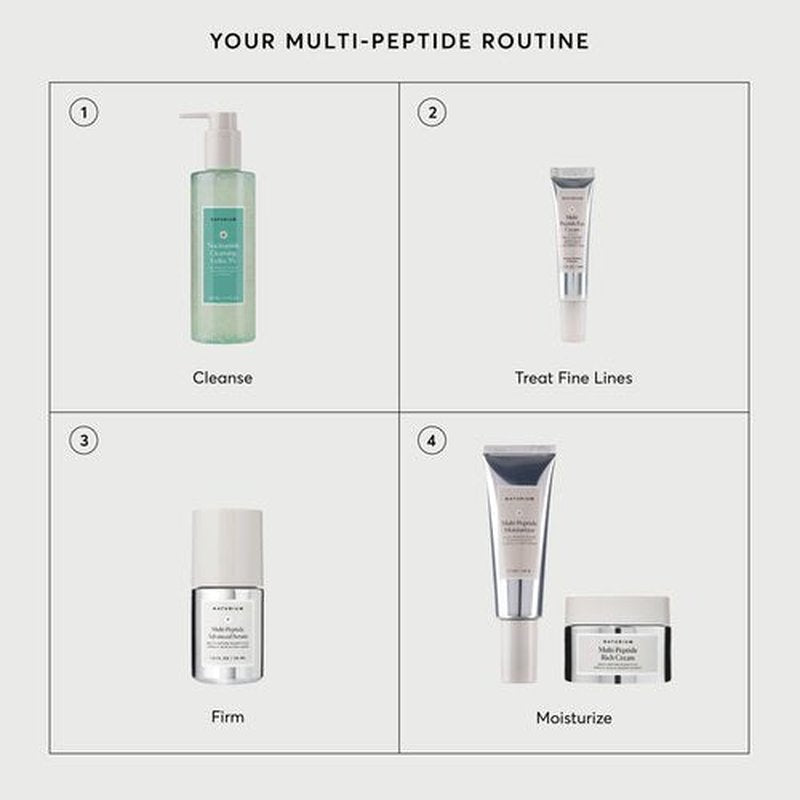Naturium Multi-Peptide Advanced Serum, Firming & Smoothing Face Serum for Fine Lines & Wrinkles with Advanced Multi-Peptide Blend, 1 oz