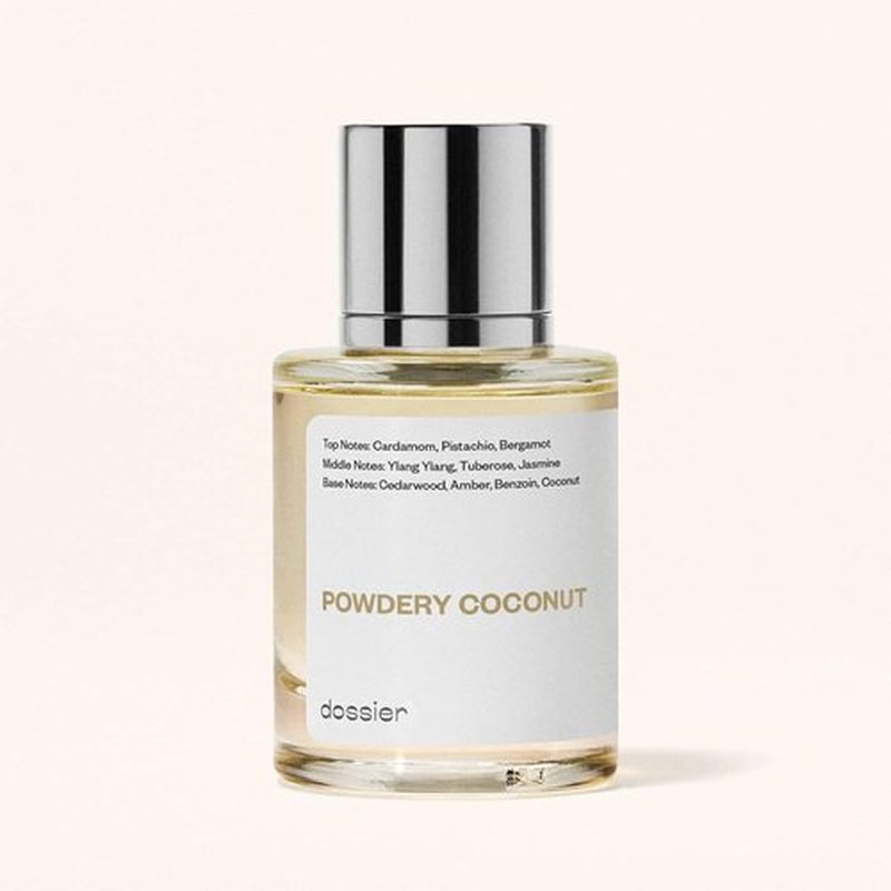 Dossier - Powdery Coconut Perfume | Inspired by T. Ford Soleil Blanc | 1.7 Fl Oz (50ml) - Vegan & Paraben Free