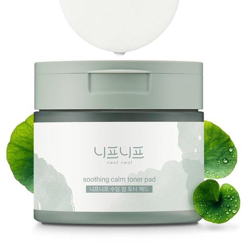 NEAF NEAF Soothing Calm Toner Pad, Daily Gentle Exfoliating & Hydrating Facial Pads for Intense Soothing Care, Heartleaf Extract and CICA for Sensitive Skin Safe, Korean Skincare (60 Pads)