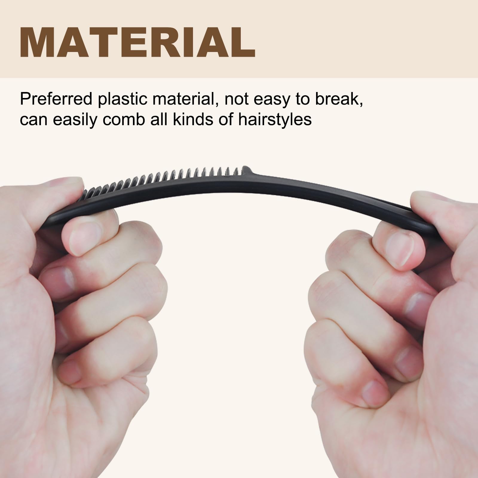Black Combs in Bulk Individually Wrapped Disposable Comb Plastic Pocket Size Women Men Hair Combs for Home Homeless Hotel Shelter Charity Church Travel Nursing Hair Accessories 5.9 Inch (60 Pack)