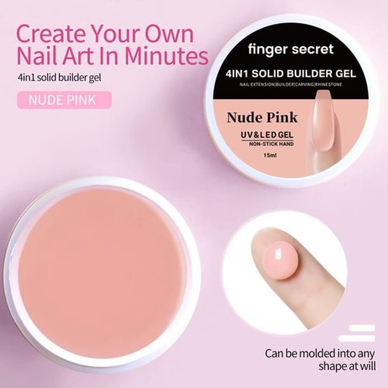 Solid Builder Gel For Nails 3D Nail Sculpting Gel Stable Non-Sticky for Nail Extension Carving DIy Salon Home 60ml