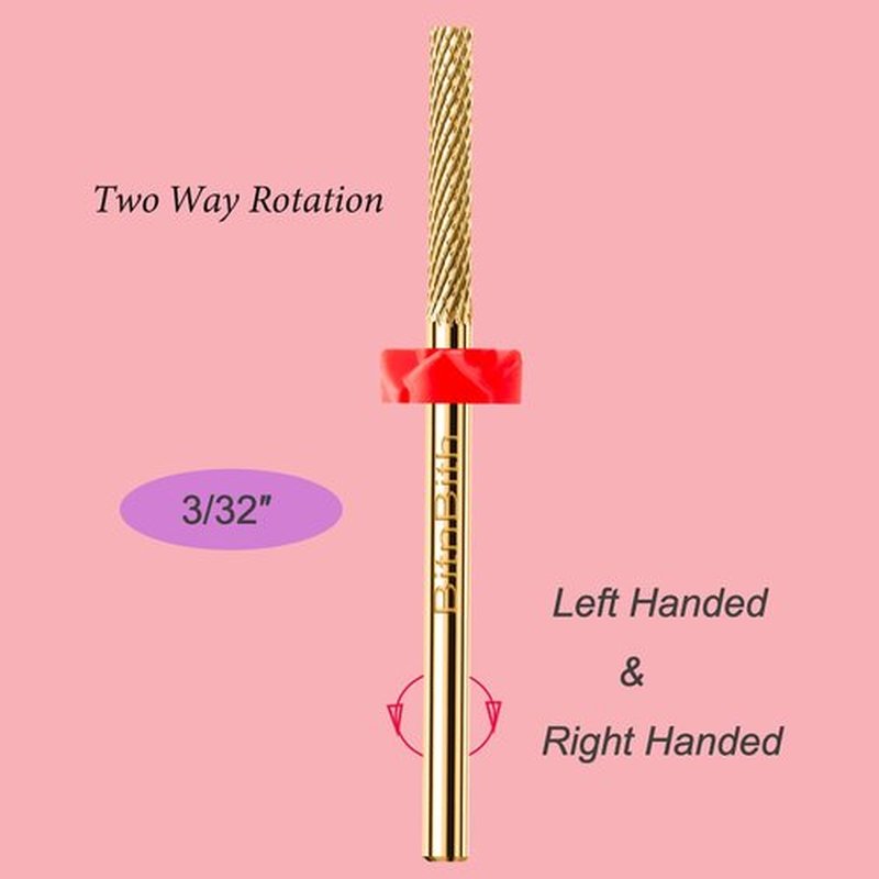 BITNBITH Nail Drill Bit 3/32", Cuticle Remover Drill Bit Professional Carbide Nail Buffer Drill Bit for Nail Prep Nail Bed File Dead Skin Cleaning,Manicure Drill Bit Nail Supplies Home Salon,Fine